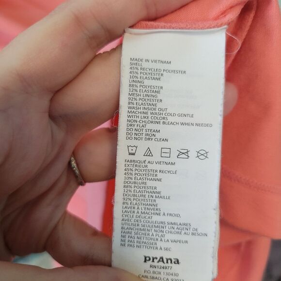 Prana Quinn Inner Shelf Bra Athletic Dress in Coral Size Medium - Picture 6 of 6